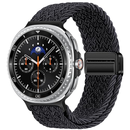 Image of XMUXI Compatible with Samsung Galaxy Watch 8 Strap 44mm 40mm Magnetic Nylon Replacement Bands for Galaxy Watch 8 Classic 46mm Straps Braided Sport Loop (No Watch)