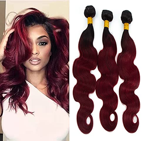 GzorOuzr 1B99j Body Wave Human Hair 3 Bundles 18 20 22 Inch