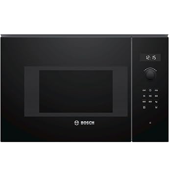 Bosch BFL524MB0 Series 6 Built-In Microwave / 900 W / 20 L / Turntable 25.5 cm / Left Door Hinge / Black / AutoPilot 7 / Electronic Door Opening [Energy Class E]