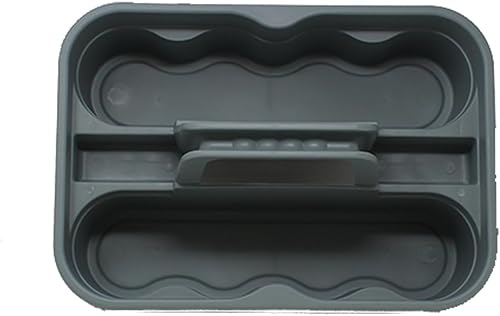 Miniatura 5 de Carrito de transporte, organizador de limpieza de plástico con asa, gris