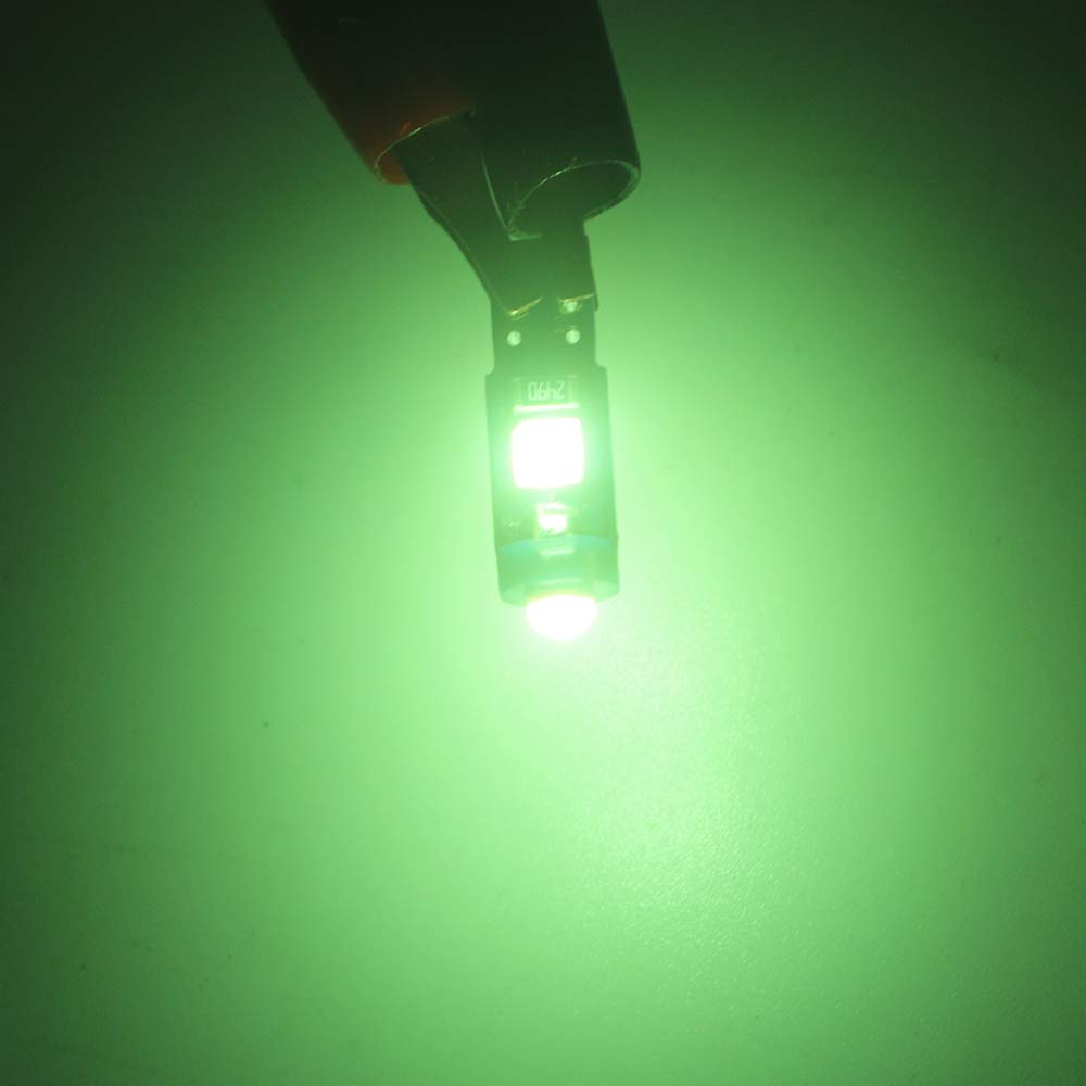 10 Lampadine LED T5 W3W Verde Per Auto - Sostituzione Luci Cruscotto, 12V, 160LM, 0.7W - Foto 7