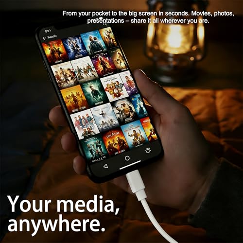 Lightning auf HDMI Adapter [Apple MFi Zertifiziert], 1080P Digital AV Adapter für iPhone & iPad, Synchronisationsbildschirm zu TV/Monitor/Projektor