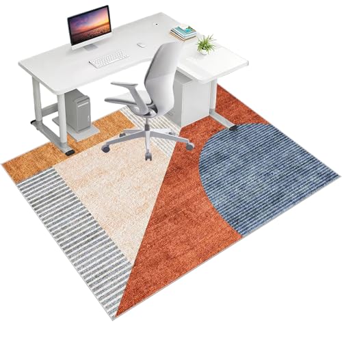 Alfombrilla para Silla de Oficina, Alfombrilla Gaming de Suelo 80 x 100 cm, Alfombrilla Protectora, Protector Suelo Silla Escritorio Antideslizante Alfombra para Silla Oficina para Suelos Duros