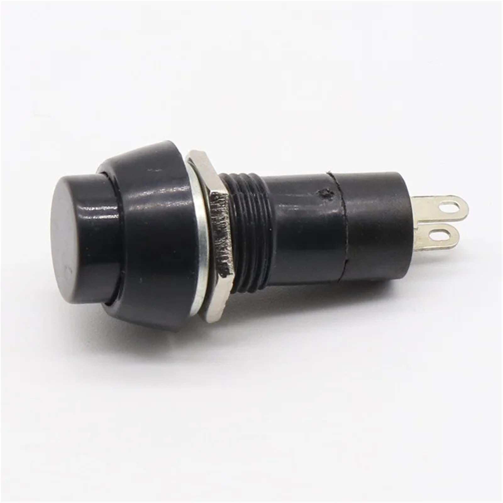 Chwilowy przełącznik przyciskowy 3 A 250 V AC 12 mm, 6 sztuk (czarny)
