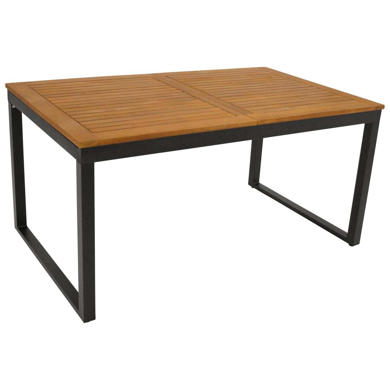 DEGAMO Ausziehtisch Gartentisch ausziehbar RIVELLO 150/200x90cm, Aluminium anthrazit + Akazienholz geölt, Outdoor, FSC-Zertifiziert