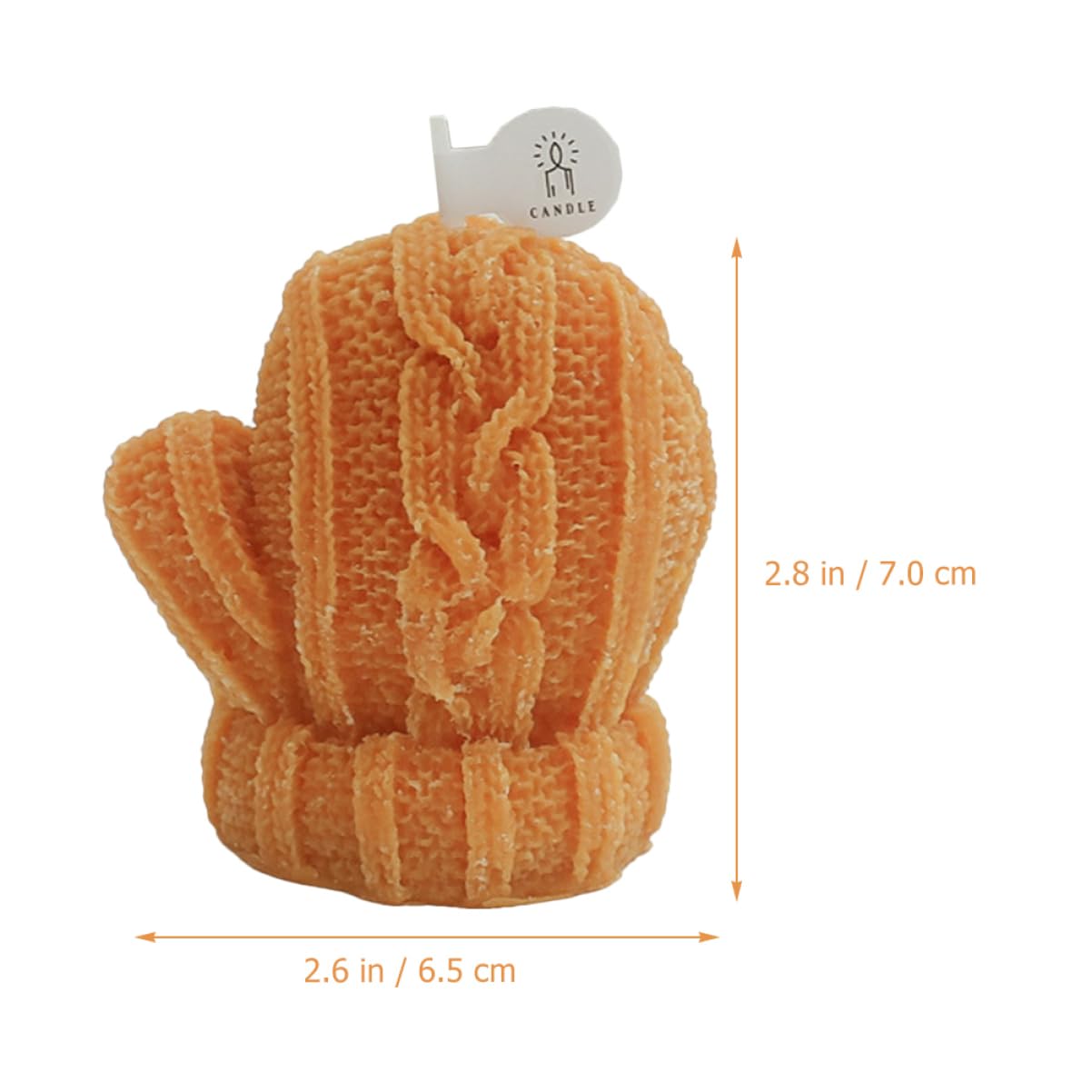 PRETYZOOM 5st Duftkerzen Weihnachtsdeko Kreative Kerze Kleine Handschuhkerzen Dekorative Duftkerze Aromatische Kerze Mini-kerze Gestrickte Handschuhkerze Desktop-ornament Orange Paraffin