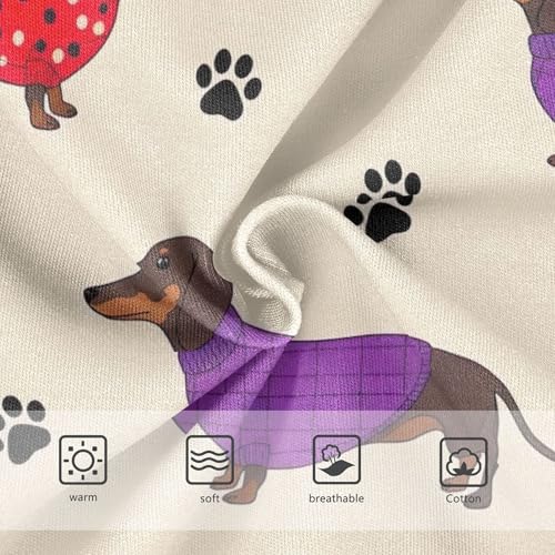 Cartoon Dachshund Dogs Black Paw Girl Panties Cute Girls Underwear Toddlers Cotton Animal Kids Undies Briefs 2t3