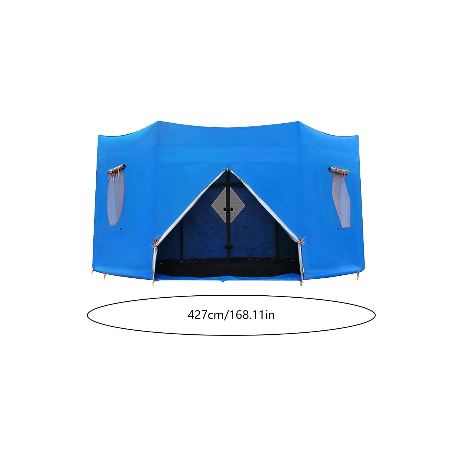 Cubierta plegable para cama elástica, 14 pies redonda cubierta para tienda de cama elástica | Cubierta superior transpirable, accesorio necesario para trampolín para camas elásticas con 8 barras,