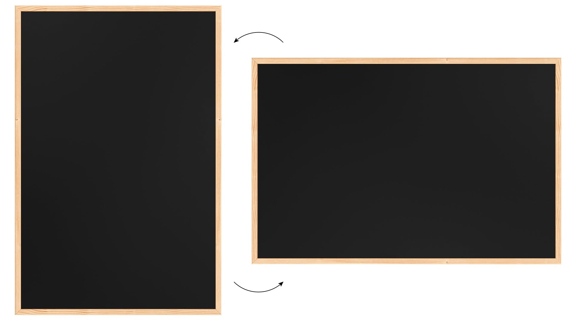 ALLboards Pizarra Magnética Con Marco De Madera 90x60cm, Pizarra Magnética De Tiza