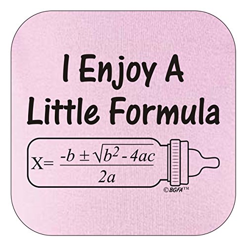 Funny Baby Clothes Enjoy a Little Formula Funny Math Nerd Bodysuit 6 Months Pink