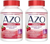 AZO Cranberry Urinary Tract Health Supplement, 1 Serving : 1 Glass of Cranberry Juice, Sugar Free Cranberry Pills, Non-GMO, 3 Month Supply, 100 Softgels (Pack of 2)
