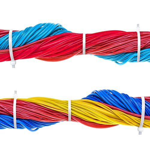 Image of 250 Pack Zip Ties 12 inch Clear Cable Tie Wraps 50 lbs Tensile Strength self-locking fastener 3.6 mm width Wire Ties for Organization and Management of Electrical Cords, Plants, and Fences