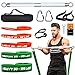 FOSER Attrezzature fitness per casa, fasce fitness, barra di resistenza con 5 livelli di resistenza serve per ridurre il grasso o rafforzare i gruppi muscolari (lunghezza 29,5"/75 cm, rimovibile)