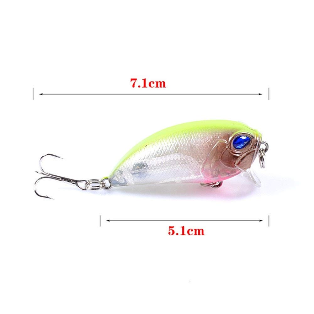 Soft Fishing Köder, Fishing Sinking Lure 1pc Topwater Angelköder Wobbler 5cm 7,1g Crankbait Künstlicher Harter Köder 3D Augen Pesca Bass Swimbait Minnows Karpfen