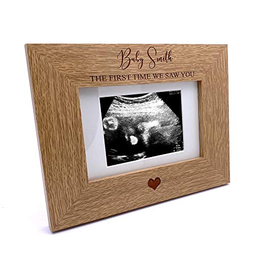 The first time we saw you personalised Baby Scan Photo Frame
