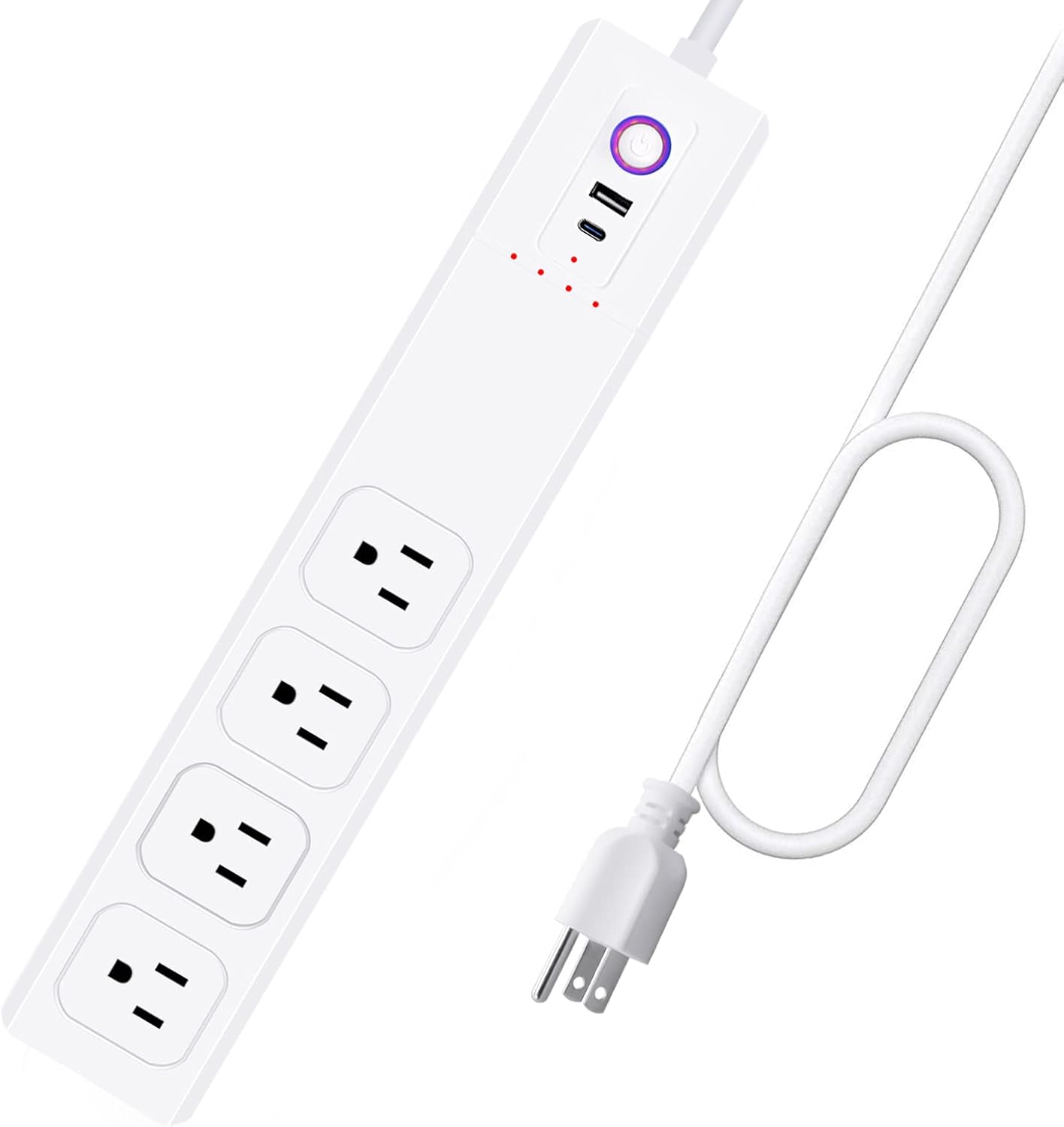 Surge Protector Power Strip, USB Power Strip, 4 Wide AC