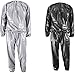 XINSHUN Sweat Sauna Suits Weight Loss Gym Exercise for Men and Women (Large, Black)