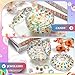 Tioncy 2 Pcs Extra Large Dusting Powder Puff and Container Body Powder Puff and Container for Women Powder Container with 6'' Puff Powder Puff Crystal Container Soft Washable Reusable Velour Face