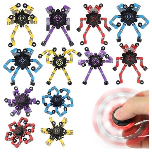 Fidget Spinner Robot, DIY Fidget Spinner Transformable, Juguete Giratorio para Dedos, Juguete para Aliviar el estrés, Regalo de Cumpleaños, Premios para El Aula, Obsequio de Fiesta