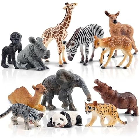 toymany 12PCS Realistic Forest Animal Figures Cover