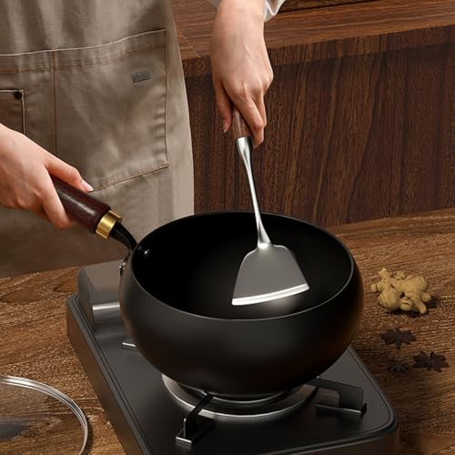 Wok de Acero al Carbono estilo Japonés 8-11 pulg con Tapa miniatura 2