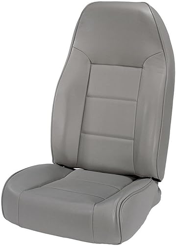 Rugged Ridge | Asiento, respaldo alto, delantero, sin reclinación, gris | 13401.09 | Se adapta a Jeep CJ y Wrangler YJ/TJ de 1976 a 2002