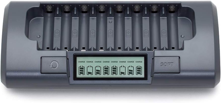 Powerex MH-C800S 8-Cell Smart Charger for AA/AAA NiMH/NiCD,Grey