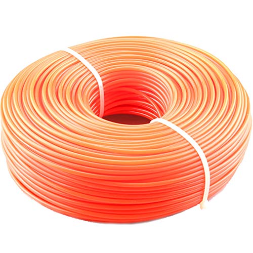 TQ 2.4mm/3mm 450g Trimmer Line Strimmer Brushcutter Trimmer Nylon/Wire Rope Cord Line Long Round Roll Square Grass Rope Line,3mm