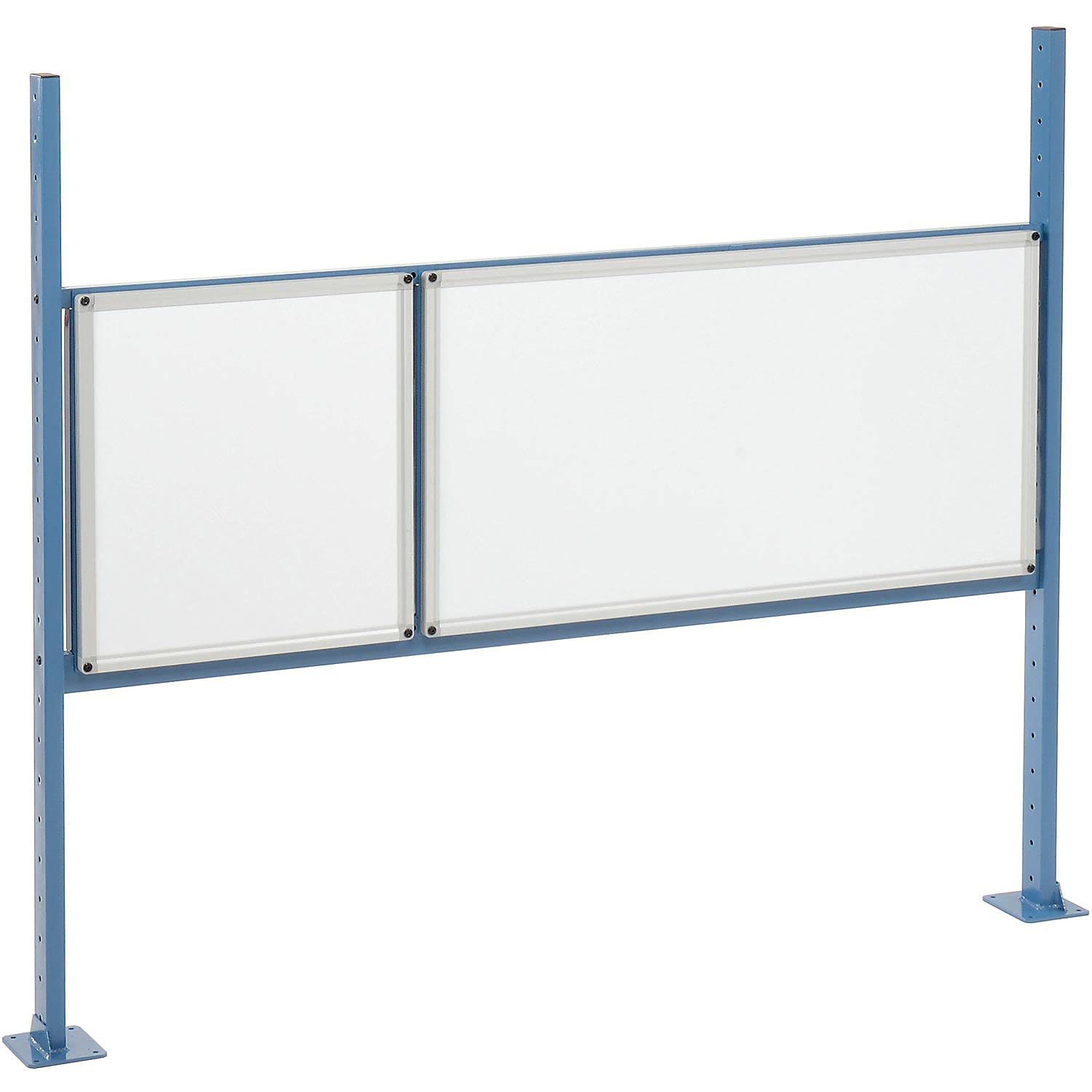 18"W and 36"W Whiteboard Mounting Kit for 60"W Workbench- Blue by Global Industrial – 60"W x 19"H, 16 Gauge Steel, Blue, Model 319180BL