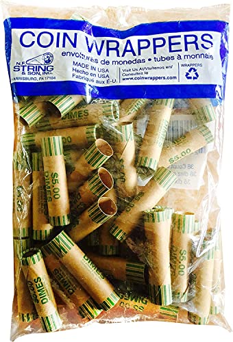 Coin Wrappers 36 Count Dimes single bag