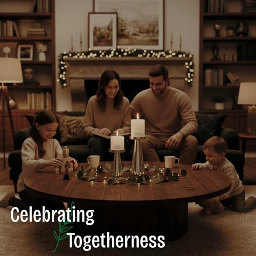 Image of ππππ πππππππππππππ | Metal Pillar Candle Holder Set of 2 | Table Centerpieces Coffee Tables | Candles Stand for Christmas Home Decor Gift | Wedding Gift (Shiny Silver - Set of 2 PCs)