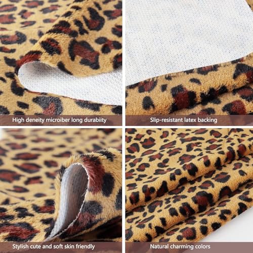 Tapete Leopardo con Estampado Animal 109x74 cm Antideslizante miniatura 7