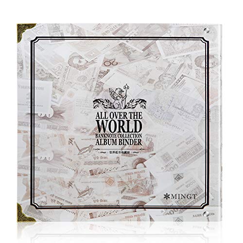 MUROAD 120 Taschen Banknoten-Weltwährungs-Sammelalbum, klassischer Binder Papiergeld-Sammlungsaufbewahrung Buchalbum liefert Halter für Bill Note Briefmarkensammler-Display