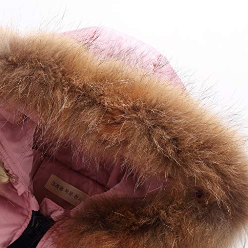 Kids Girls Winter Down Coat Mid Long Overcoat Lightweight Down Jacket Thickened Windbreaker with Hood s3