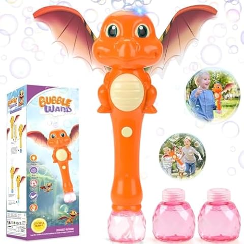 Chridark Dinosaur Bubble Wand Toys for Kids Age 3 4 5 6 7 8 Year Old: Bubbles Machine for Kids, Toddler Outdoor Toys, Gifts for 3 4 5 6 Year Old, Birthday Presents for 3 4 5 Year Old Boys Girls Cover