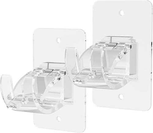 CIEMGNZOC 2 soportes para barra de cortina sin taladro, barras de cortina autoadhesivas, sin taladrar, soportes ajustables sin clavos, ganchos de disponible en Yaxa Costa Rica