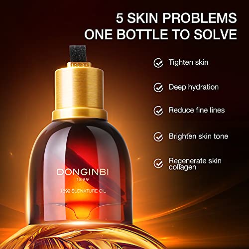 Donginbi Korean Skin Care 1899 Signature Oil - Anti Aging Face Oil For Women With Red Ginseng Extraction Technology, Jojoba Seed Oil & Sweet Almond Oil - 25G #TOP3