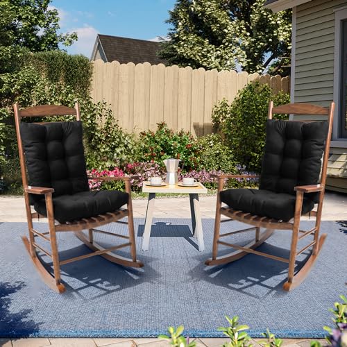 Cjc Outdoor Patio Chair Cushions Set Of 2,Waterproof Rocking Chair Cushion With Ties And Non-Slip Backing,Fade Resistant Deep Seat Cushion Replacement Furniture Cushions For Outdoor Indoor thumb #5