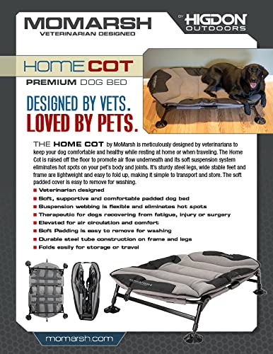 Momarsh Elevated Dog Cot With Washable Soft Pad & Folding Frame For Travel & Home Use| All In One Pet Bed Cot System For Dogs #TOP6