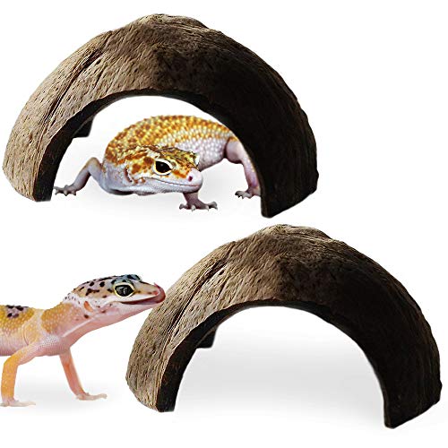 Meric Leopard Gecko Coco Hut, 4-5†Basking, Resting and Hiding Place for Reptiles, Exercise Tool, Beautiful Tank Decoration, 2 Pcs Per Pack Meric Leopard Gecko Coco Hut, 4-5†Basking, Resting and Hiding Place for Reptiles, Exercise Tool, Beautiful Tank Decoration, 2 Pcs Per Pack