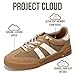 Project Cloud 100% Genuine Leather Casual Sneakers for Women - Memory Foam Insoles - Womens Shoes & Lightweight Women's Fashion Sneakers - Slip On Shoes for Women Footwear (Verdy, TAN, 9)