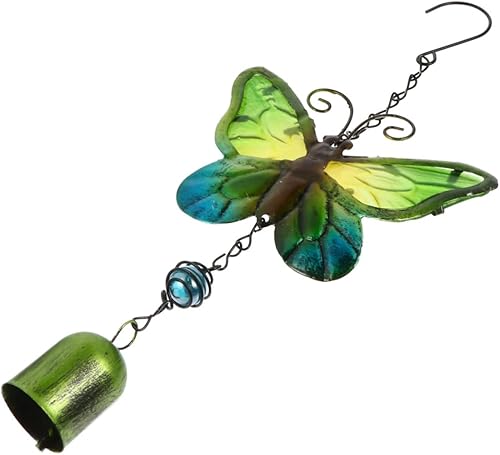 Campanilla de viento de mariposa para colgar al aire libre, decoración de cristal, decoración de interiores, carillón decorativo 3D, campanilla de