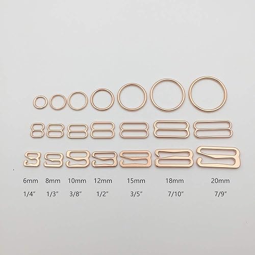 Miniatura 2 de Anillos de sujetador, deslizadores y ganchos, ajustadores de correa, varios tamaños, accesorios de ajuste de ropa interior, suministros de bramking