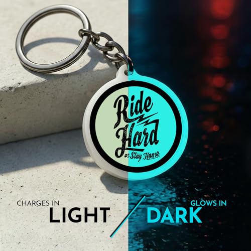 Image of Mi Glow Store Glow in Dark Keychain for Bike Men | Gift for Man | Bike Accessories | Charges in Light Glows in Dark | Key chain for Bike