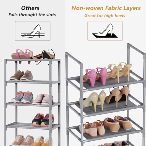 Wokkow SR20 Shoe Rack Organizer, 10 Tier Tall Narrow Shoe Rack For Closet Entryway thumb #4