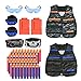 Produktbild TIMESETL 2Set Taktische Weste Jacke Kit, Nerf N-Strike Elite Set, 2 Battel Weste, Nerf Zubehör Set mit 80er Darts + 2 Schnellladeclips + 2 Schutzbrillen + 2 Maske + 2 Armbänder