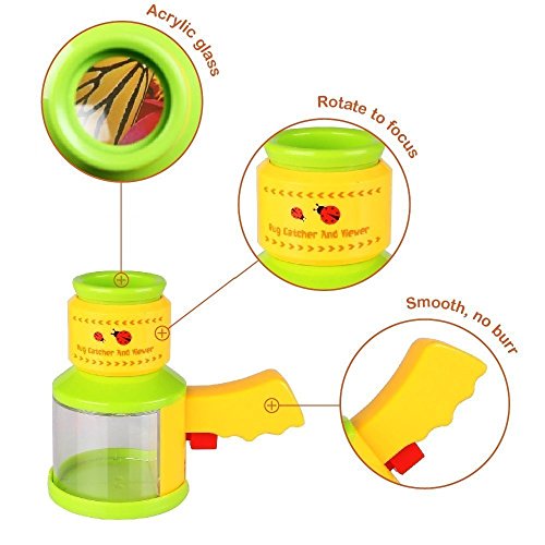 AlleTechPlus Bug Catcher and Viewer Microscope for Kids, Nature Exploration Toys Insect Magnifier Backyard Explorer for Children