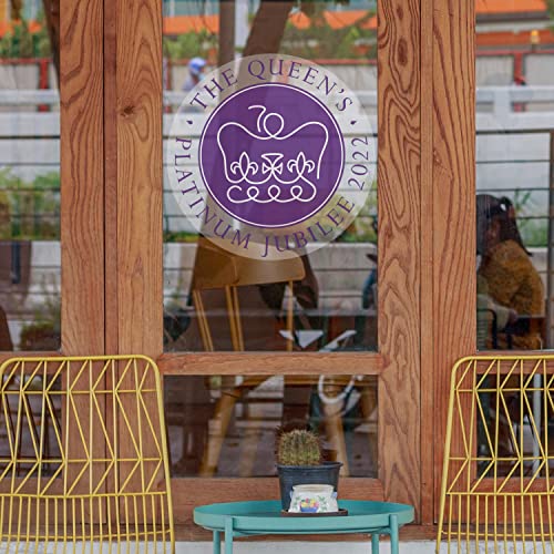 Stickerscape Decoraciones Jubilee (Inglés - Mediano) | Pegatinas de ventana Jubilee para fiesta en la calle | Decoración de ventana Jubilee | Fácil de aplicar, visible desde ambos lados