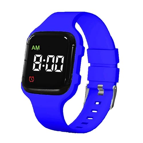 Reloj despertador vibratorio, reloj de entrenamiento para ir al baño Reloj recordatorio médico resistente al agua con temporizador, Azul marino,