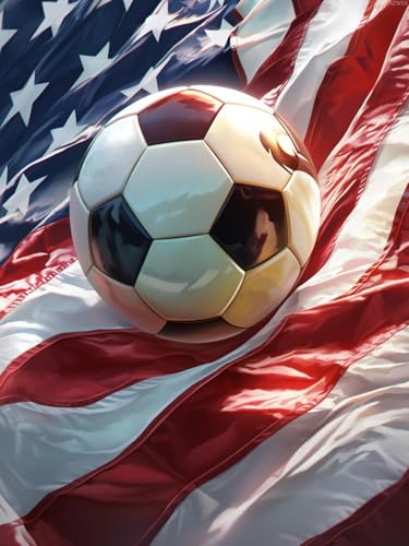 Art diamant drapeau américain de football pour sublimer votre décoration murale